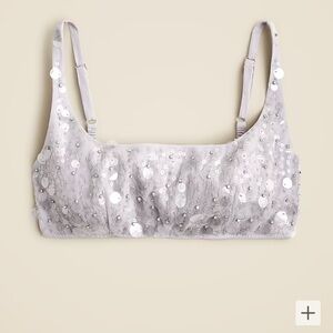 J. Crew Silvery Lavender Sequin Crop Top